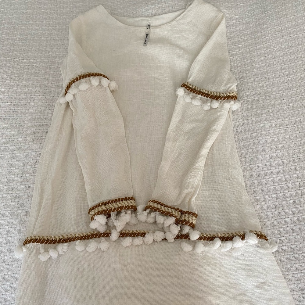 Indikah Pom Pom Beach Mini Dress